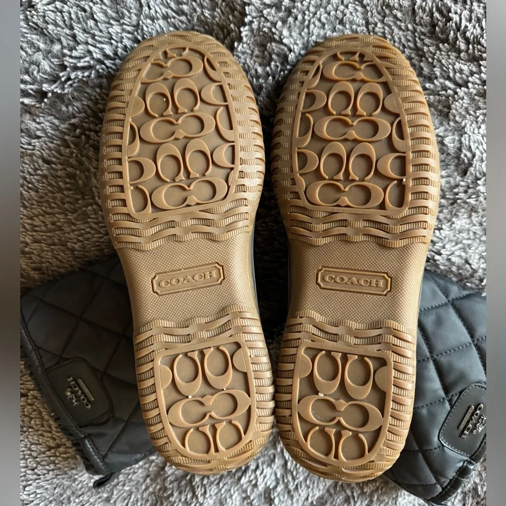 COACH Samara Black Quilted Cold Weather Boots